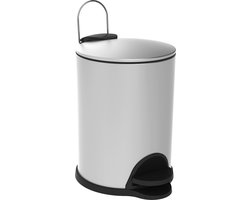 Allibert Coperblink Afvalemmer 3l Geborsteld Chroom