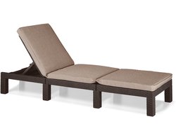 Allibert Daytona Deluxe Ligbed - 3 posities - 65x195x25,5 cm - Bruin
