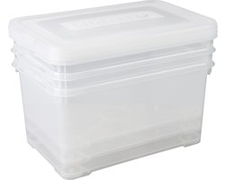 Allibert Handy Opbergbox - 3x50 liter - Set van 3 - Transparant
