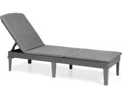 Allibert Jaipur Ligbed met kussen - 58x187,5x29 cm - Grafiet