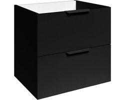 Allibert PLAY Wastafelonderkast 60 cm, Mat Zwart zonder sifonuitsparing