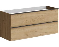 Allibert Santiago Wastafelonderbouw 120cm Hangend Eik Halifax Natuur