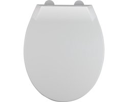 Allibert wc-bril MILA - thermoplastiek - soft close - inox scharnieren - afklikbaar - wit