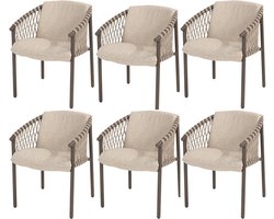Allora dining tuinstoel terre 4 Seasons Outdoor set van 6