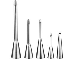 Alloy Baking Accessories - 5 Pieces - Nozzles - Cupcake Buffs - Syringe - Cake Decoration for Bakery - Pastry Decoratie