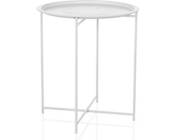 ALLRUND | Metaal met geperforeerd patroon - Bijzettafel Wit
