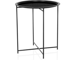 ALLRUND | Metaal met geperforeerd patroon - Bijzettafel Zwart