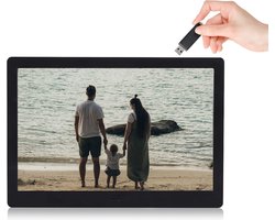 AlluraGoods Digitale Fotolijst 10.1 Inch - HD Scherm - Foto's, Video's & Audio - Dementieklok Functie - Kalender, Alarm & Medicijnherinnering - Ingebouwde Speaker - Met Nederlandse Handleiding!