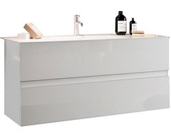 Allure - Wit wastafelmeubel met wasbak - 82 cm - wandmodel