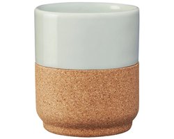 Alma Gemea | 2 stuks| Thee kop |Groen | Keramiek met kurk