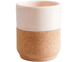 Alma Gemea | 2 stuks| Thee kop | Roze | Keramiek met kurk