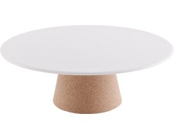 Alma Gemea Taartplateau / serveerschaal crème met eco kurk detail