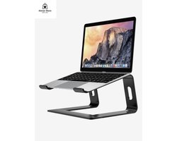 Alman - Laptopstandaard - Universeel 10 tot 17 inch - Aluminium - Zwart - Alle laptops- Ergonomisch - Apple Macbook Pro/ iPad / Asus / Hp / ACER / Microsoft / Lenovo / Windows Surface