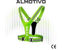 Almotivo hardloopvest met verlichting - Hardloop verlichting – Hardloophesje – Hardloop lampjes – Hardloop licht – Veiligheidshesje – Veiligheidsvest - Running Light - Wandel verlichting