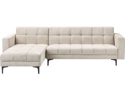 ALNES - Hoekbank - Beige - Rechtszijdig - Polyester