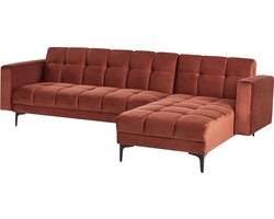 ALNES - Hoekbank - Lichtrood - Linkszijdig - Polyester