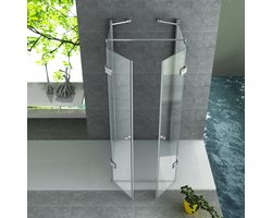 Aloni douchecabine half vrijstaand 90 x 90 x 195 cm helder glas