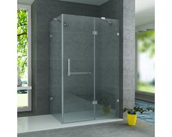 ALONI DOUCHECABINE MET DRAAIDEUR PROFIELLOOS 8MM (90X120X195CM)