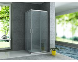 Aloni Douchecabine Met Dubbele Schuifdeur 90x90x195cm