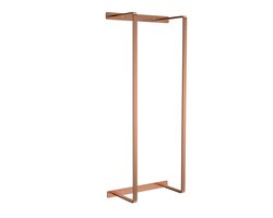 Aloni handdoekrek – verticaal – 67x28x14 cm – geborsteld koper – roestvrij staal