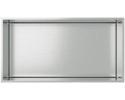 ALONI inbouwnis – 30x60x7 cm – geborsteld chroom