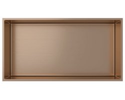 ALONI inbouwnis – 30x60x7 cm – geborsteld koper