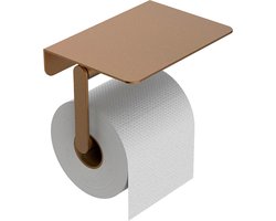 Alonzo toiletrolhouder met planchet geborsteld brons koper