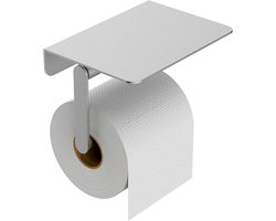 Alonzo toiletrolhouder met planchet RVS geborsteld