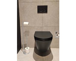 Alonzo toiletrolhouder met reserverolhouder vrijstaand chroom