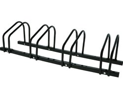 Alora Fietsenrek voor 4 Fietsen zwart- met muurbevestiging - fietsen rek