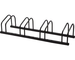 Alora Fietsenrek voor 4 Fietsen zwart- met muurbevestiging - fietsen rek