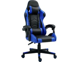 Alora Gaming stoel X-TREME - Blauw - Met Nekkussen & Verstelbaar Rugkussen - Kunstleer - Gamestoel - Game Stoel - Gaming chair - Bureaustoel - Office Chair