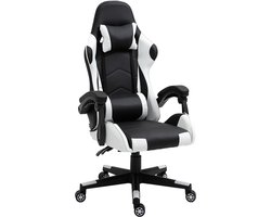 Alora Gaming stoel X-TREME - Wit - Met Nekkussen & Verstelbaar Rugkussen - Kunstleer - Gamestoel - Game Stoel - Gaming chair - Bureaustoel - Office Chair