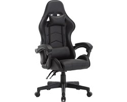 Alora Gaming stoel X-TREME - Zwart - Met Nekkussen & Verstelbaar Rugkussen - Kunstleer - Gamstoel - Game Stoel - Gaming chair - Bureaustoel