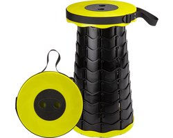 Alora Opvouwbare Kruk Geel - kruk opvouwbaar - draagbaar - inklapbaar kruk - klapstoel - vouwstoel - opstatpkrukje - kampeerstoel