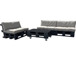 Alpac Loungeset - Palletbank - Pallet Loungeset - 385 x 265 x 80 cm - Duurzaam - Exclusief kussens