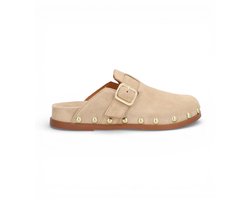 Alpe Beige leren klompen