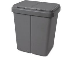 Alpfa dubbele afvalbak 50L Antraciet