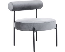 ALPHA - Fauteuil - Grijs - Fluweel