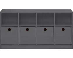 Alpi-Boekenkast - 4-laden - Grijs