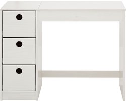 Alpi-Kinderbureau met 3 Lades - Massief Grenen - 100 x 50 cm-Wit
