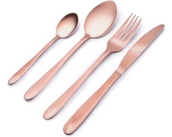 Alpina Bestekset - 32-delig - 8 personen - mat - koperkleurig - RVS
