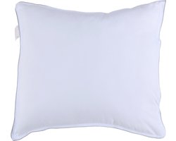 alpina Hoofdkussen 60 x 70 cm - Kussen voor Bed en Slaapkamer - Ademend, Vocht Afvoerend en Wasmachine Bestendig - voor Buik-, Rug- en Zijslaper - Microvezel/ Katoen - Wit
