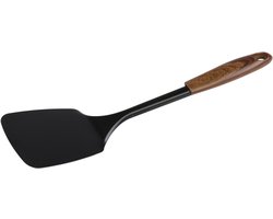Alpina Keukengerei bakspatel/bakspaan - zwart - kunststof en metaal - 32 cm - bakken en omkeren
