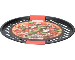 Alpina Pizzaplaat Ø34 cm – Pizzaplaat Voor Oven met Gaatjes – Hittebestendig tot 230°C – Antiaanbaklaag – Plaat Voor Pizza – Vaatwasserbestendig