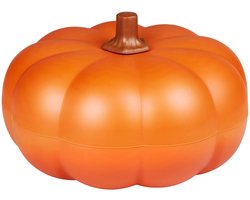 alpina Serveerschaal Pompoen – Snackbox met 3 Vakken – Halloween Decoratie – Oranje