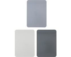 alpina Snijplanken Set - Snijplank - Antislip - Flexibel - Vaatwasserbestendig - 20x28cm - Grijs