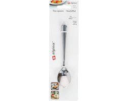 Alpina Theelepels 4 stuks zilver - 14 cm