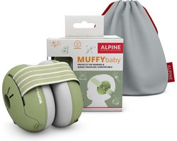 Alpine Muffy Baby Gehoorbescherming (12-36 Maanden) - Gecertificeerde Koptelefoon Baby - Verstelbare Oorbeschermers voor Baby en Peuter - 23 dB Demping - Groen