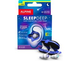 Alpine SleepDeep Multisize Oordoppen Slapen - Maximale Geluidsdemping - Perfect voor Zijslapers - 27dB SNR Oordopjes - Sleep Plugs - Slaapoordoppen Snurken - Medium & Small 27dB - 2 Paar